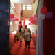 Two women enter the all-women polling booth in Bombay.